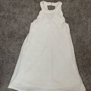 Altar’d State white dress with gold flakes.